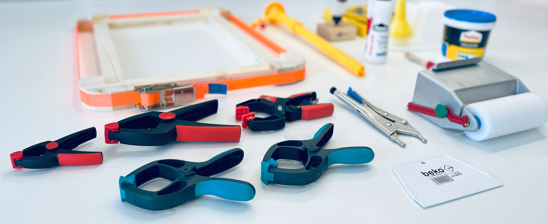 Leimen. Spannen. Fixieren.